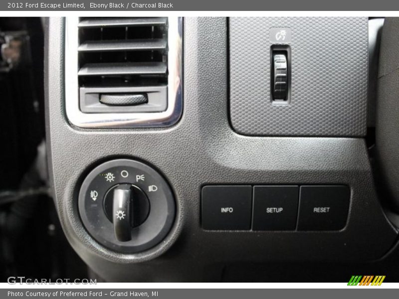 Ebony Black / Charcoal Black 2012 Ford Escape Limited