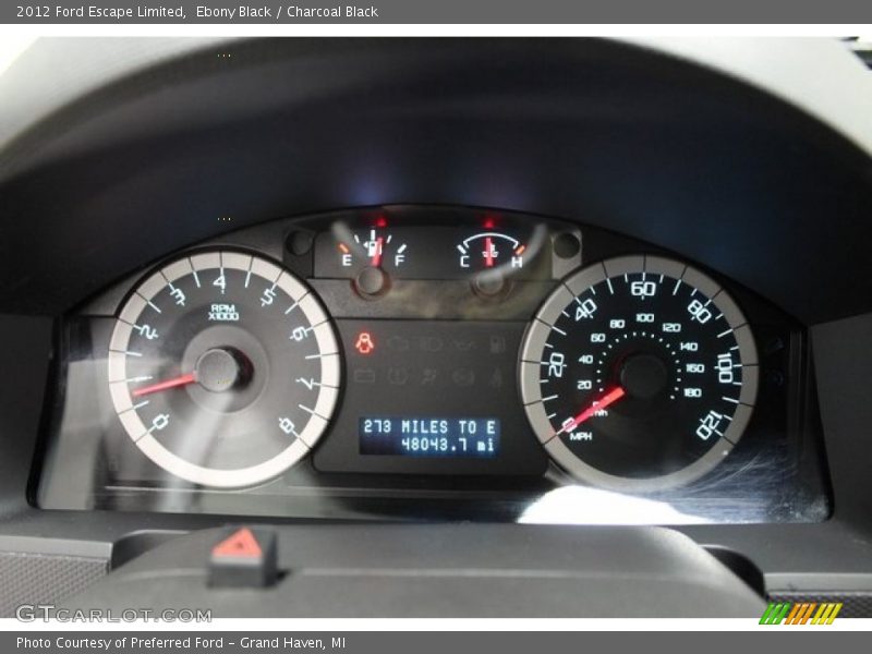 Ebony Black / Charcoal Black 2012 Ford Escape Limited