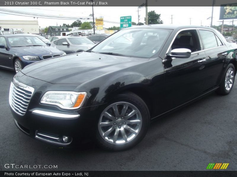 Phantom Black Tri-Coat Pearl / Black 2013 Chrysler 300 C