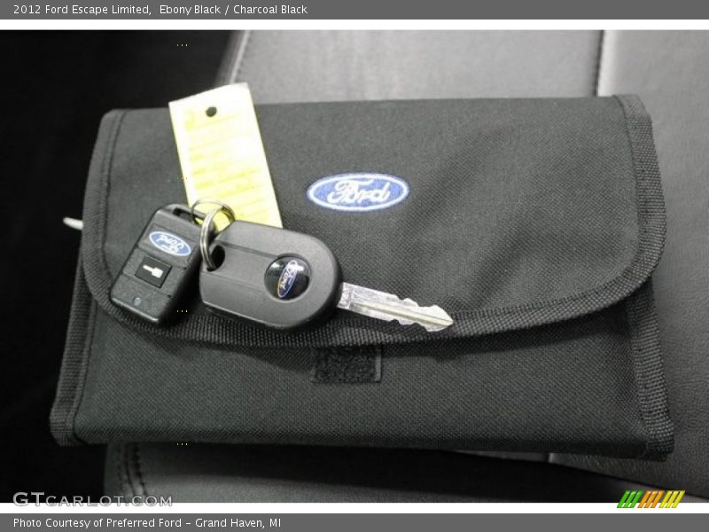 Ebony Black / Charcoal Black 2012 Ford Escape Limited