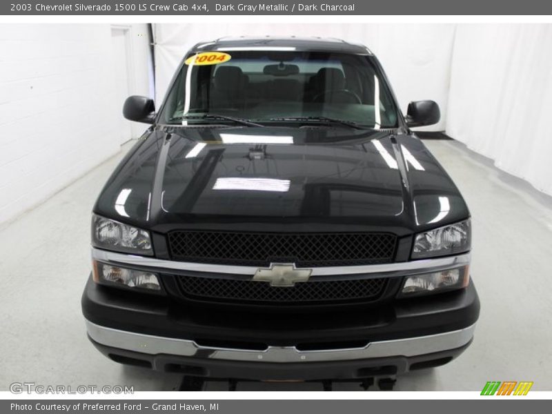 Dark Gray Metallic / Dark Charcoal 2003 Chevrolet Silverado 1500 LS Crew Cab 4x4