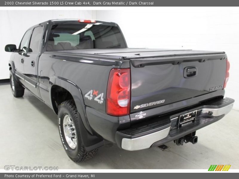 Dark Gray Metallic / Dark Charcoal 2003 Chevrolet Silverado 1500 LS Crew Cab 4x4