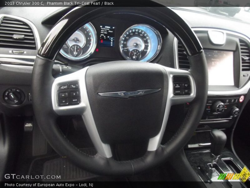 Phantom Black Tri-Coat Pearl / Black 2013 Chrysler 300 C
