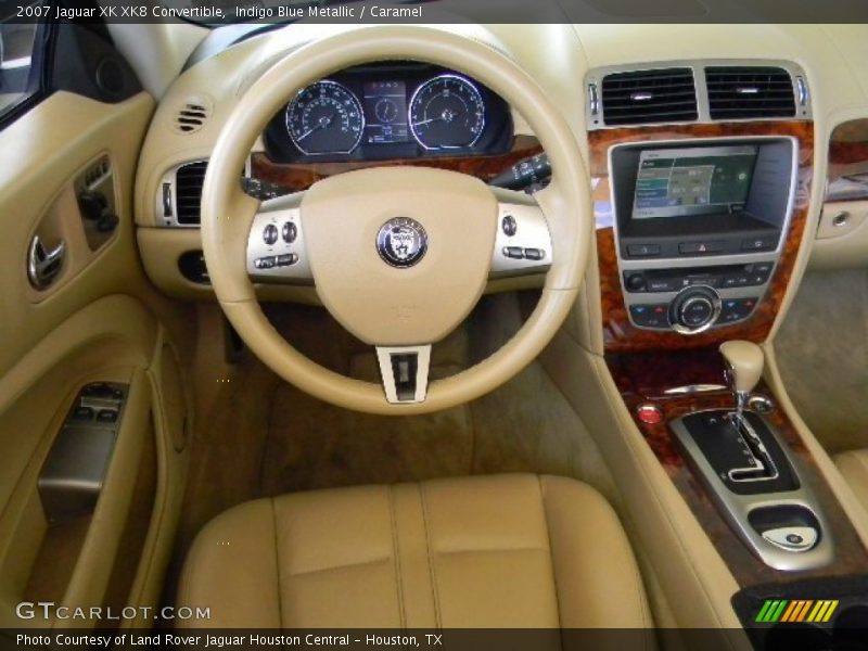 Indigo Blue Metallic / Caramel 2007 Jaguar XK XK8 Convertible