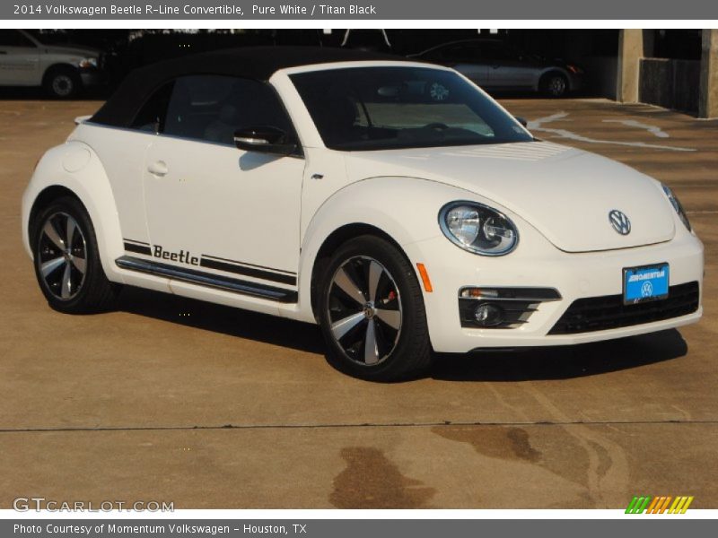 Pure White / Titan Black 2014 Volkswagen Beetle R-Line Convertible