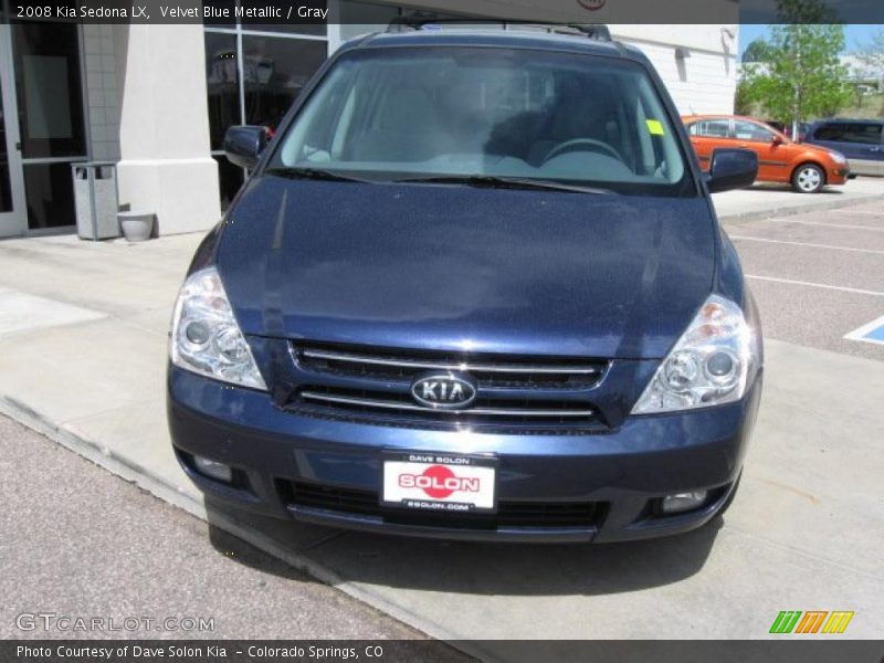Velvet Blue Metallic / Gray 2008 Kia Sedona LX