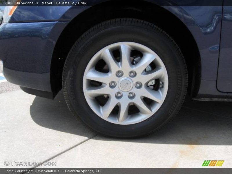 Velvet Blue Metallic / Gray 2008 Kia Sedona LX
