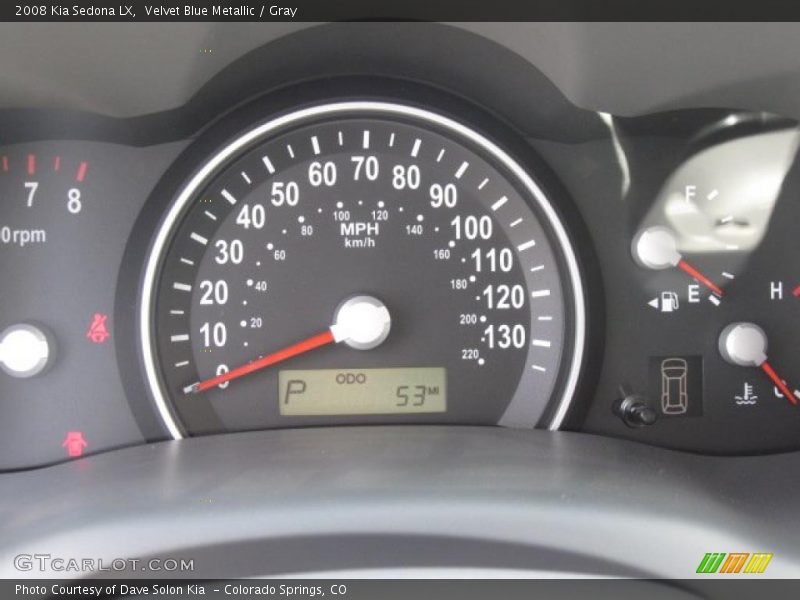 Velvet Blue Metallic / Gray 2008 Kia Sedona LX
