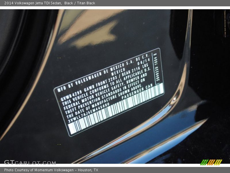 Black / Titan Black 2014 Volkswagen Jetta TDI Sedan