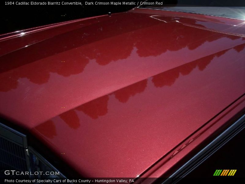 Dark Crimson Maple Metallic / Crimson Red 1984 Cadillac Eldorado Biarritz Convertible