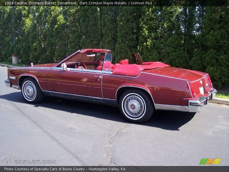 Dark Crimson Maple Metallic / Crimson Red 1984 Cadillac Eldorado Biarritz Convertible