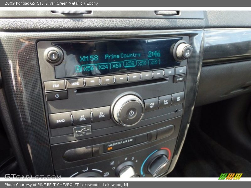 Silver Green Metallic / Ebony 2009 Pontiac G5 GT