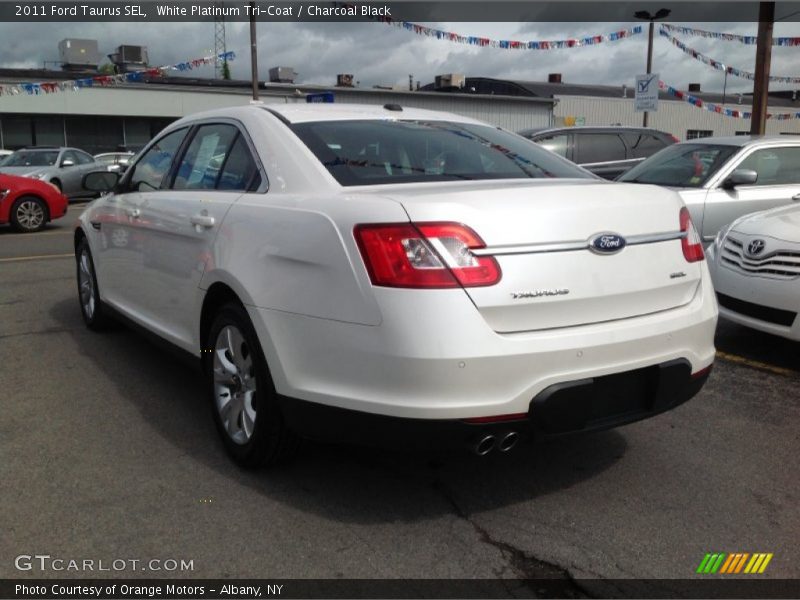 White Platinum Tri-Coat / Charcoal Black 2011 Ford Taurus SEL