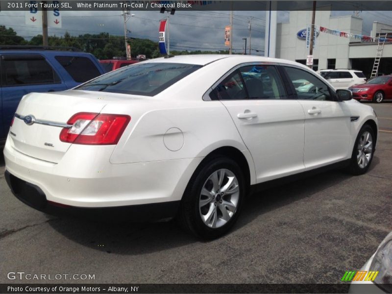 White Platinum Tri-Coat / Charcoal Black 2011 Ford Taurus SEL