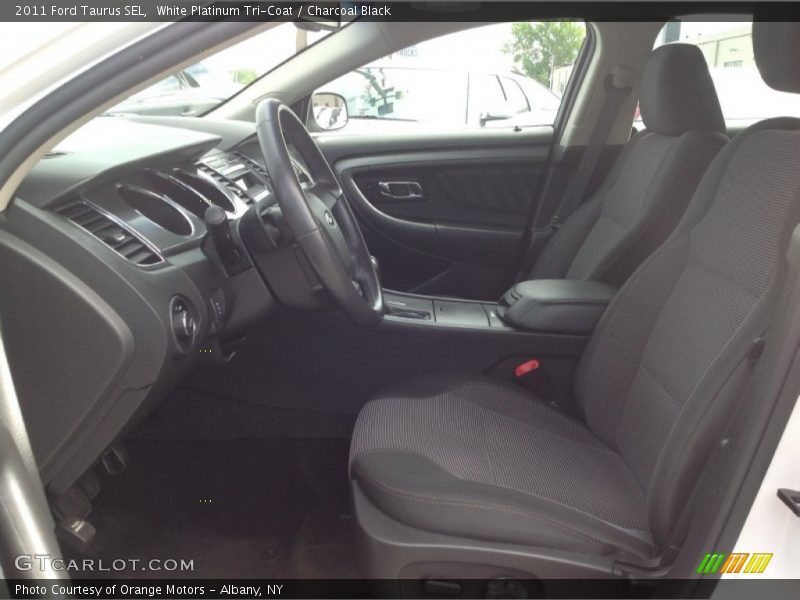 White Platinum Tri-Coat / Charcoal Black 2011 Ford Taurus SEL