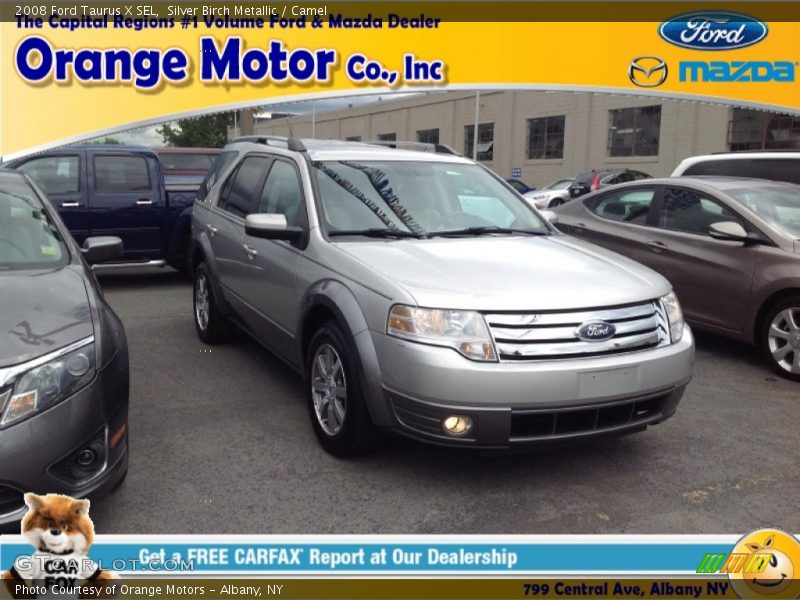Silver Birch Metallic / Camel 2008 Ford Taurus X SEL