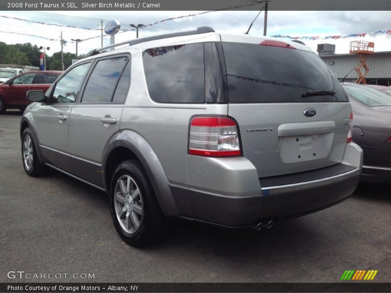 Silver Birch Metallic / Camel 2008 Ford Taurus X SEL
