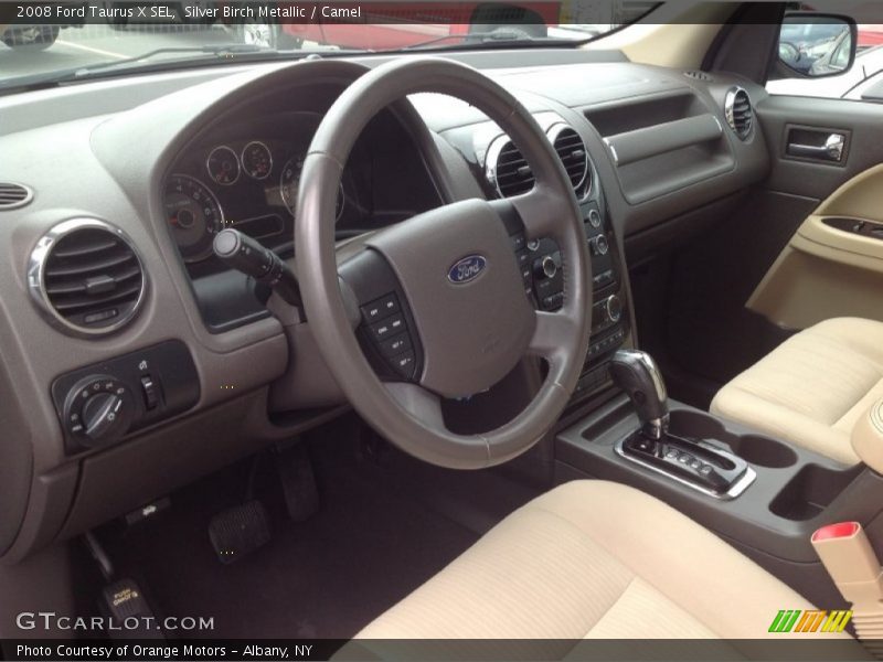 Silver Birch Metallic / Camel 2008 Ford Taurus X SEL
