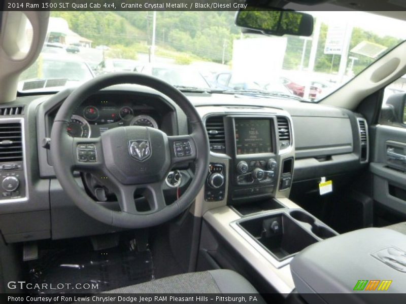 Granite Crystal Metallic / Black/Diesel Gray 2014 Ram 1500 SLT Quad Cab 4x4