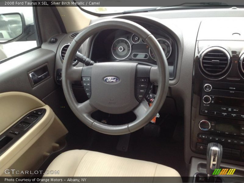 Silver Birch Metallic / Camel 2008 Ford Taurus X SEL