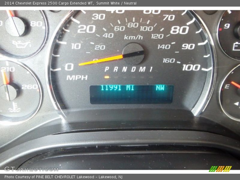 Summit White / Neutral 2014 Chevrolet Express 2500 Cargo Extended WT