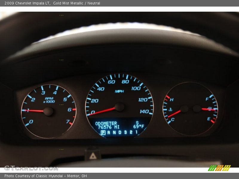 Gold Mist Metallic / Neutral 2009 Chevrolet Impala LT