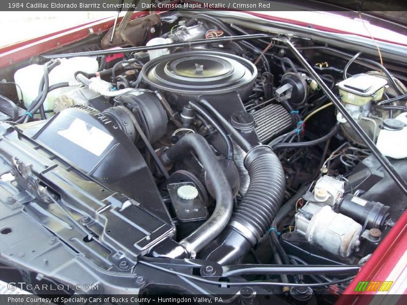 Dark Crimson Maple Metallic / Crimson Red 1984 Cadillac Eldorado Biarritz Convertible