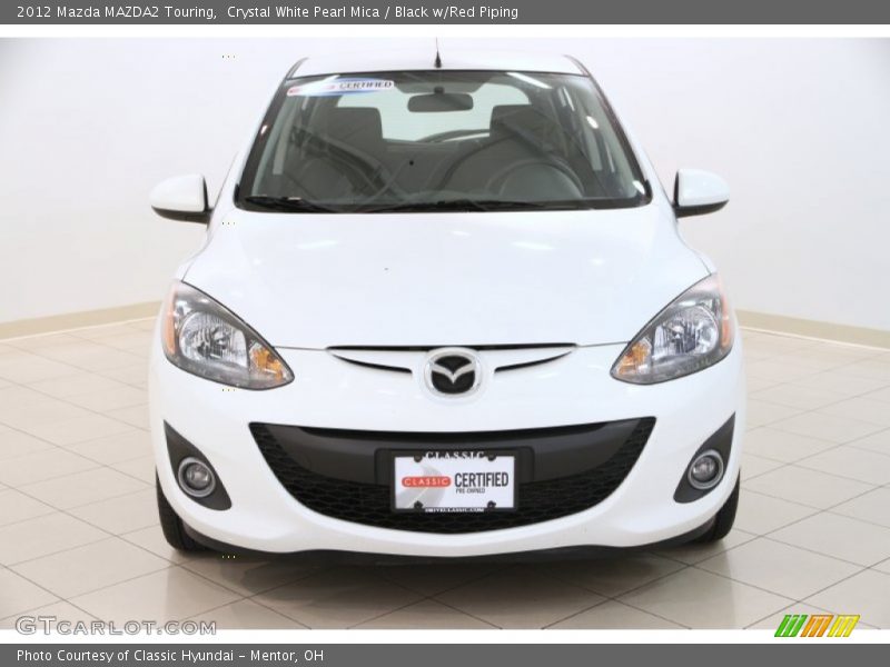 Crystal White Pearl Mica / Black w/Red Piping 2012 Mazda MAZDA2 Touring