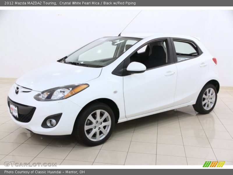 Crystal White Pearl Mica / Black w/Red Piping 2012 Mazda MAZDA2 Touring