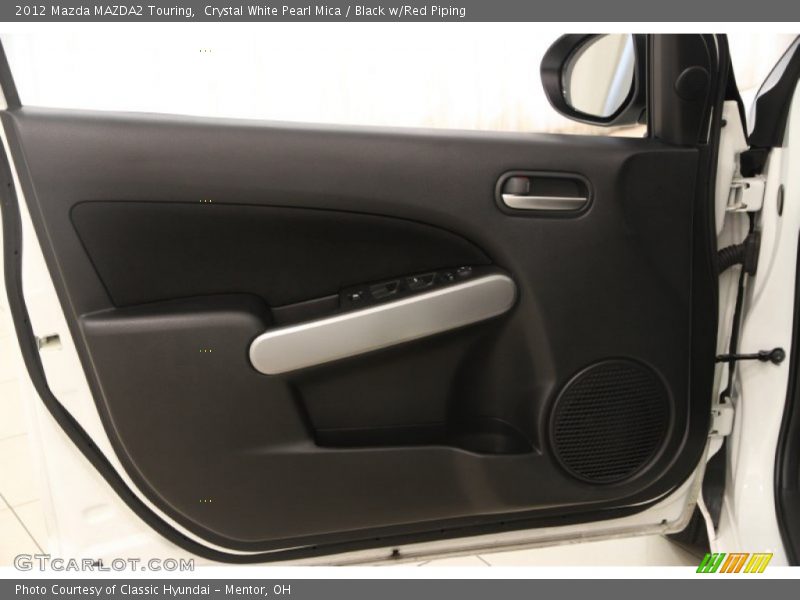Crystal White Pearl Mica / Black w/Red Piping 2012 Mazda MAZDA2 Touring