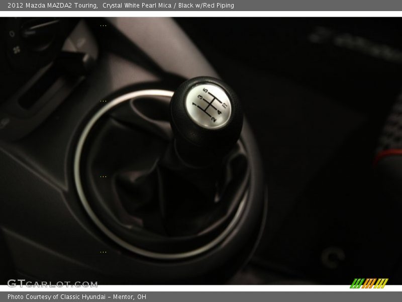 Crystal White Pearl Mica / Black w/Red Piping 2012 Mazda MAZDA2 Touring