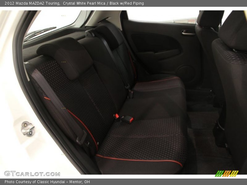 Crystal White Pearl Mica / Black w/Red Piping 2012 Mazda MAZDA2 Touring