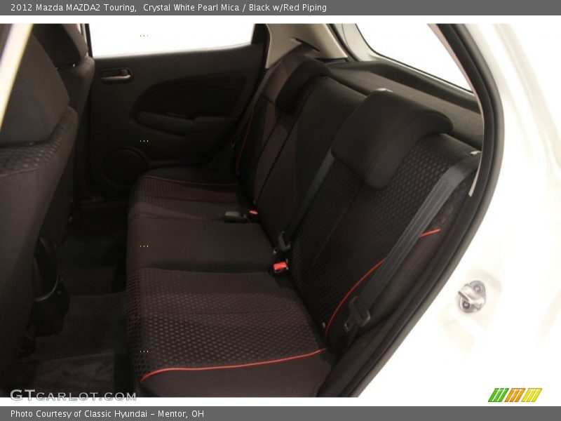 Crystal White Pearl Mica / Black w/Red Piping 2012 Mazda MAZDA2 Touring