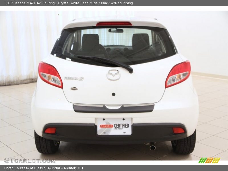 Crystal White Pearl Mica / Black w/Red Piping 2012 Mazda MAZDA2 Touring