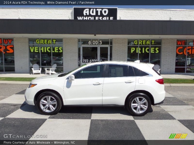 White Diamond Pearl / Parchment 2014 Acura RDX Technology