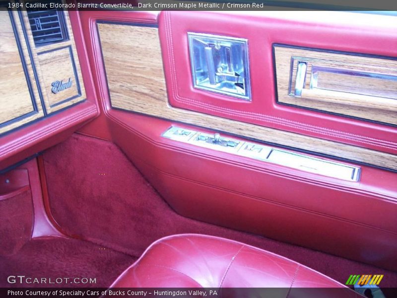 Dark Crimson Maple Metallic / Crimson Red 1984 Cadillac Eldorado Biarritz Convertible