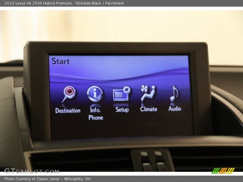 Obsidian Black / Parchment 2010 Lexus HS 250h Hybrid Premium