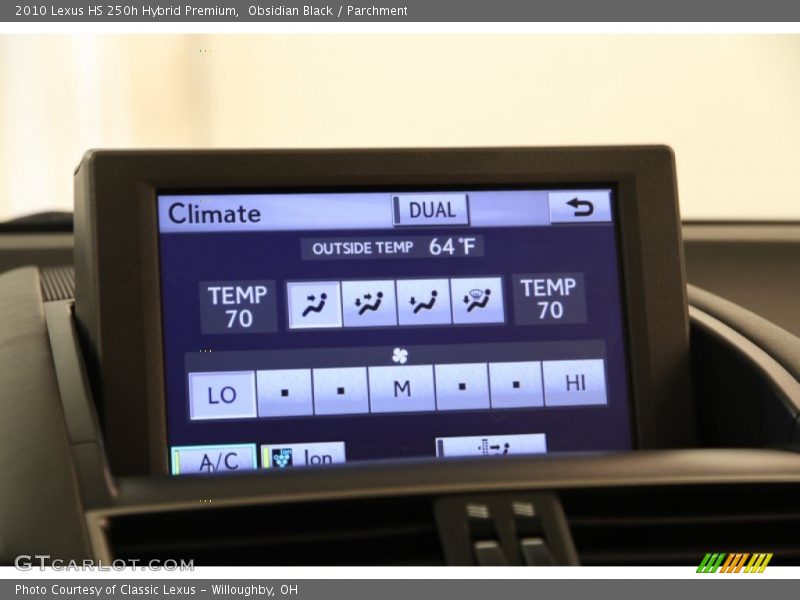 Obsidian Black / Parchment 2010 Lexus HS 250h Hybrid Premium