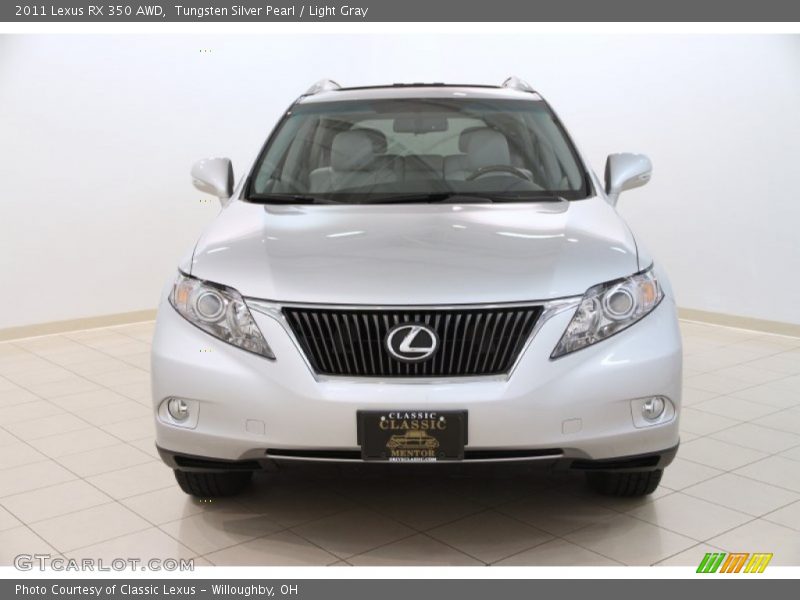 Tungsten Silver Pearl / Light Gray 2011 Lexus RX 350 AWD