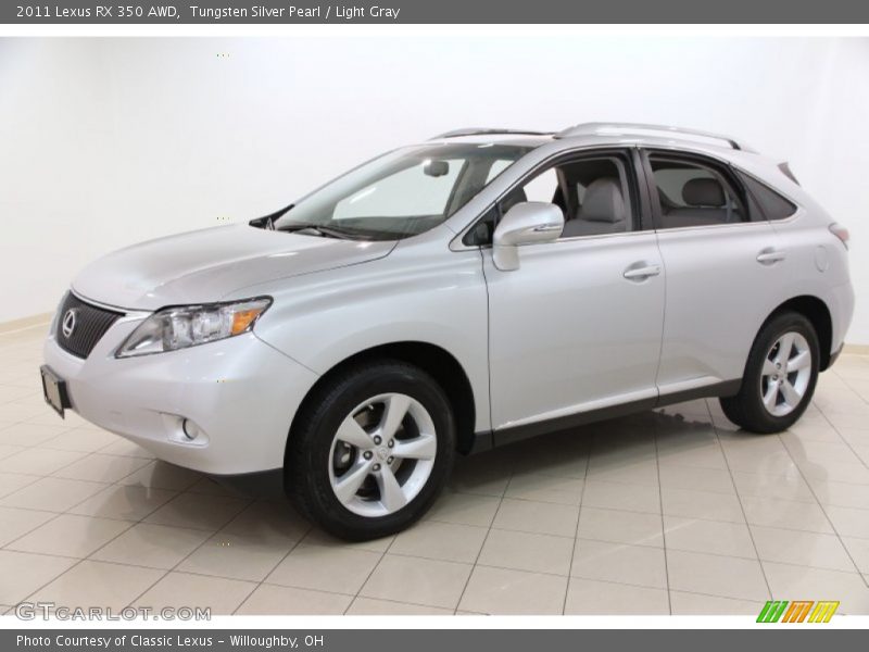 Tungsten Silver Pearl / Light Gray 2011 Lexus RX 350 AWD