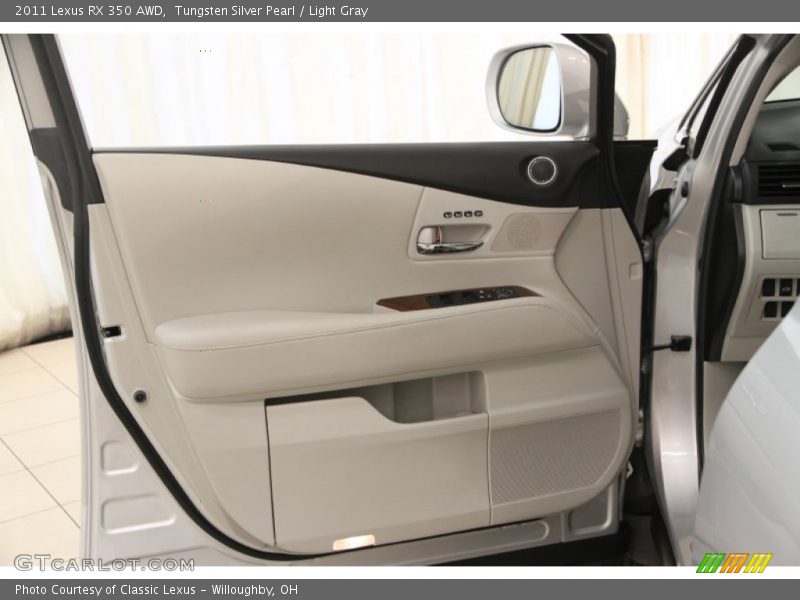 Tungsten Silver Pearl / Light Gray 2011 Lexus RX 350 AWD