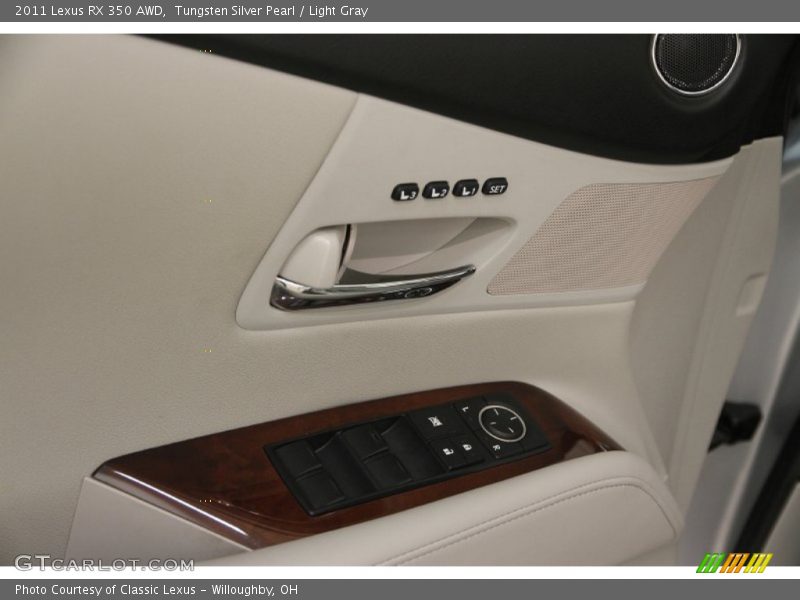 Tungsten Silver Pearl / Light Gray 2011 Lexus RX 350 AWD