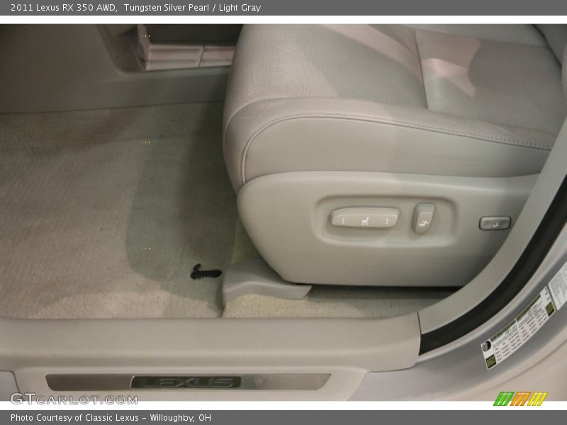 Tungsten Silver Pearl / Light Gray 2011 Lexus RX 350 AWD