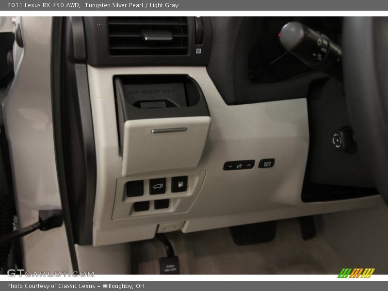 Tungsten Silver Pearl / Light Gray 2011 Lexus RX 350 AWD