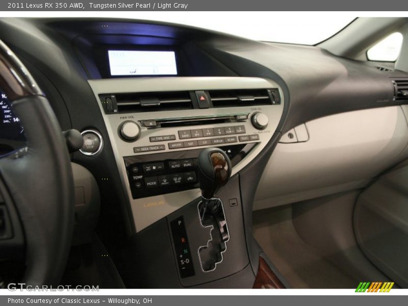 Tungsten Silver Pearl / Light Gray 2011 Lexus RX 350 AWD