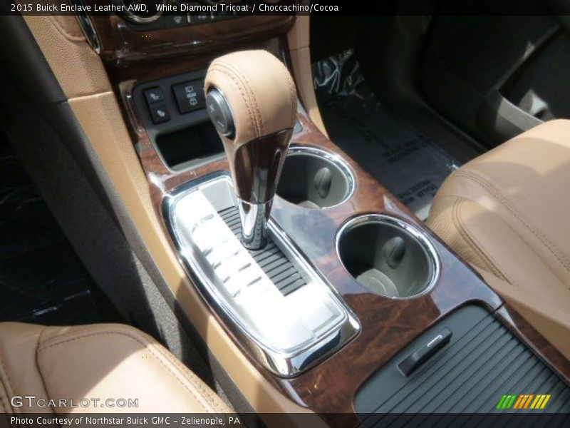 White Diamond Tricoat / Choccachino/Cocoa 2015 Buick Enclave Leather AWD