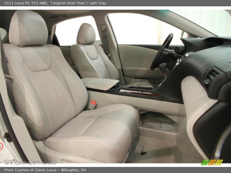 Tungsten Silver Pearl / Light Gray 2011 Lexus RX 350 AWD