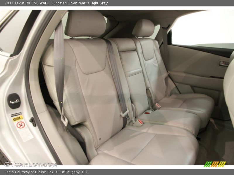 Tungsten Silver Pearl / Light Gray 2011 Lexus RX 350 AWD