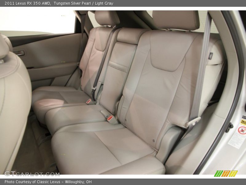 Tungsten Silver Pearl / Light Gray 2011 Lexus RX 350 AWD