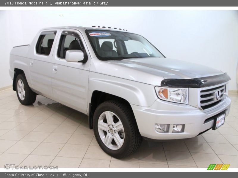 Alabaster Silver Metallic / Gray 2013 Honda Ridgeline RTL